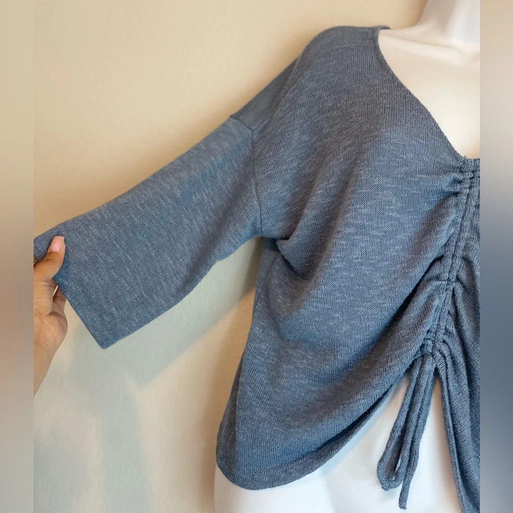 Blue Ruched Top - Picture 2 of 2